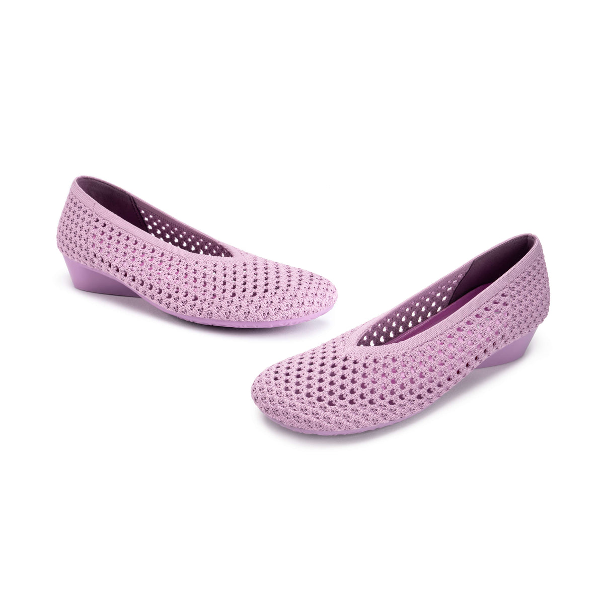 Heart Knit Slip-On Basic Ballet Flat
