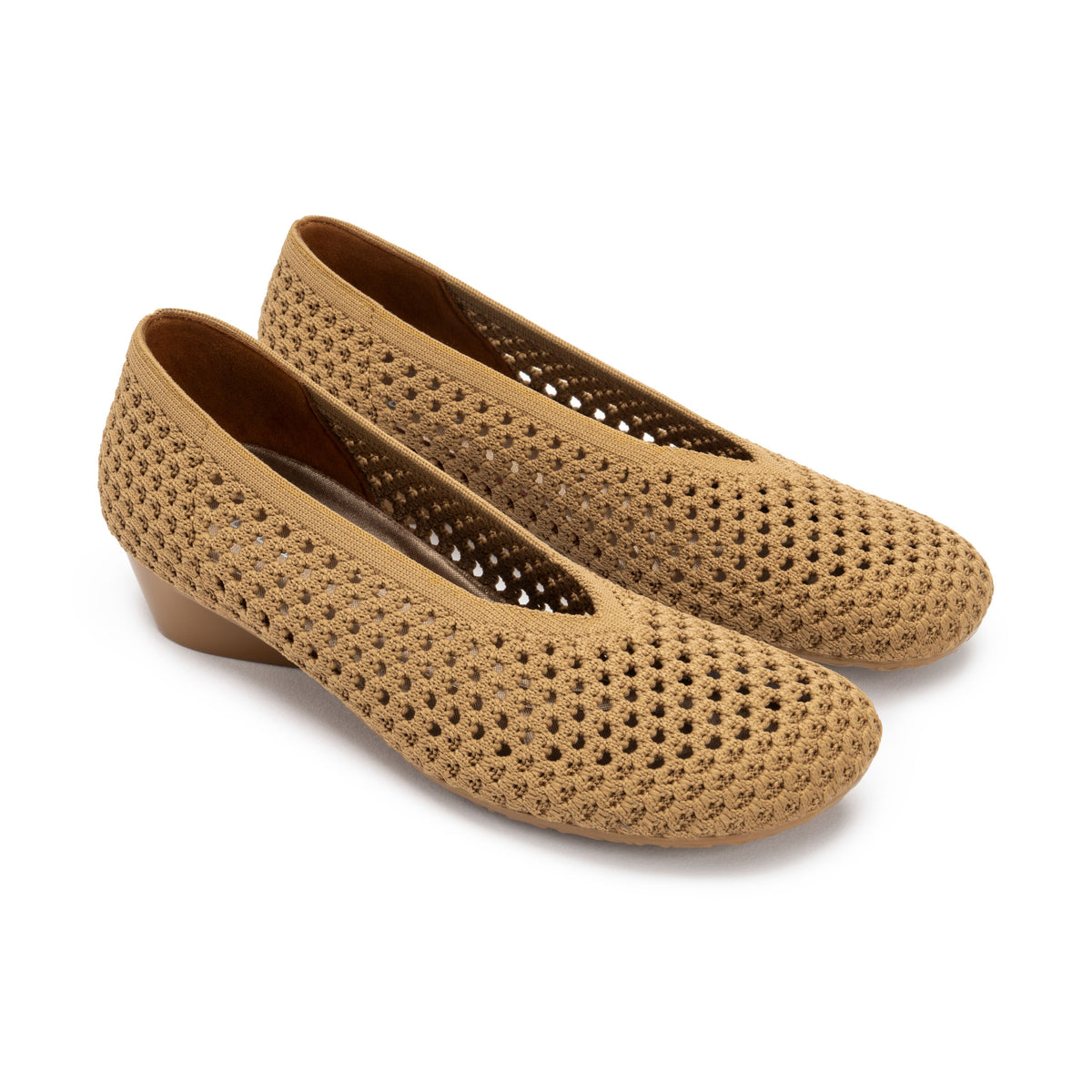 Heart Knit Slip-On Basic Ballet Flat