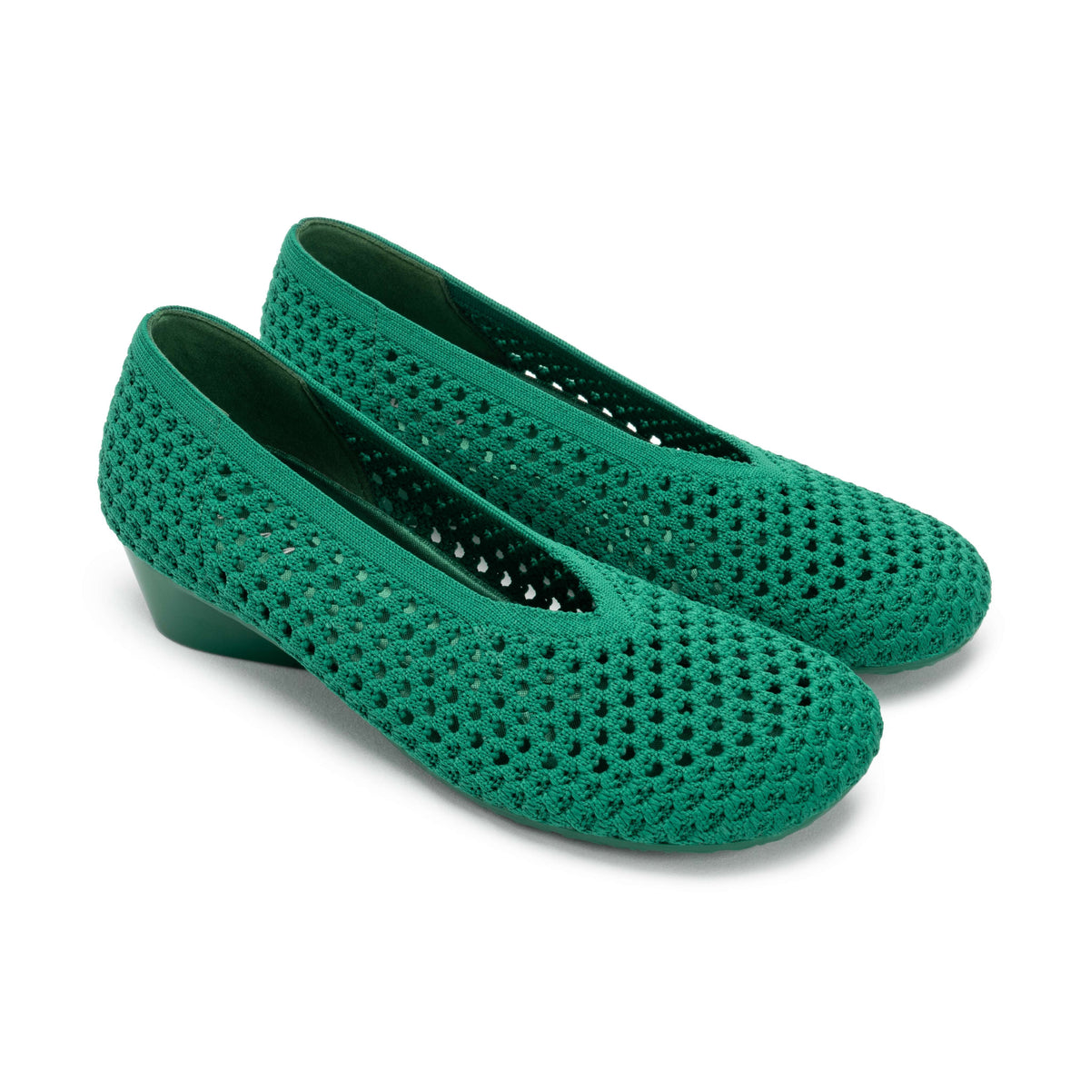 Heart Knit Slip-On Basic Ballet Flat