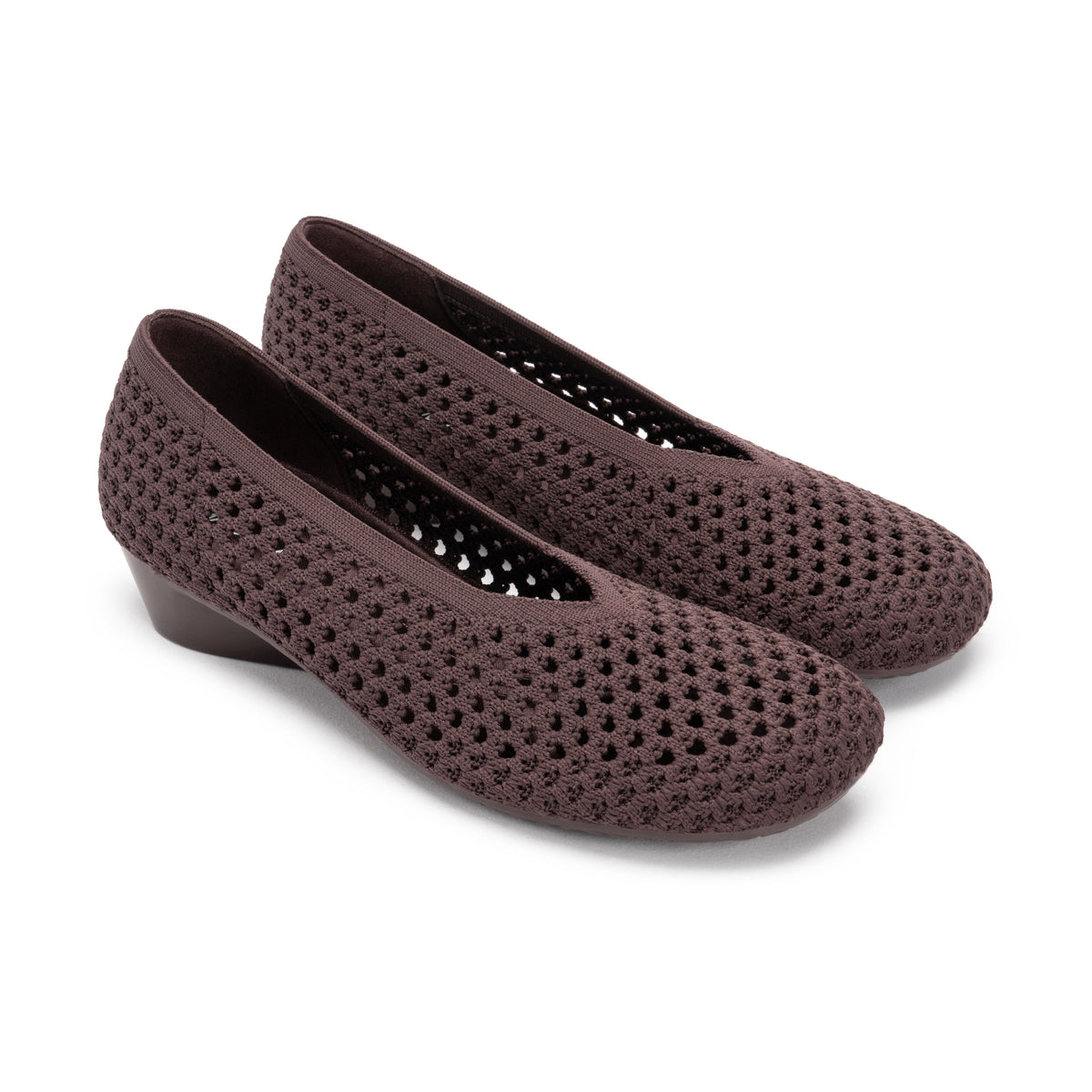 Heart Knit Slip-On Basic Ballet Flat