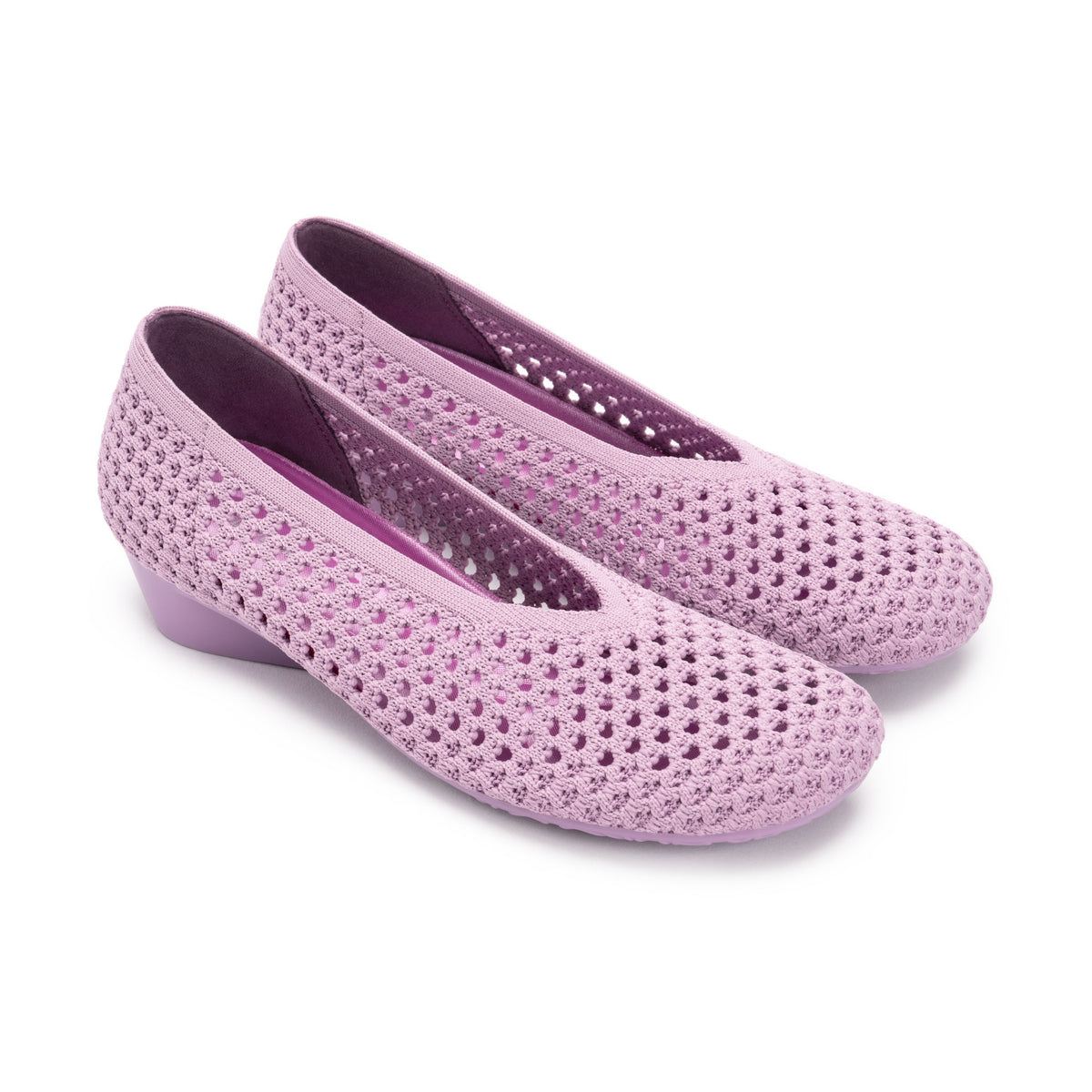 Heart Knit Slip-On Basic Ballet Flat