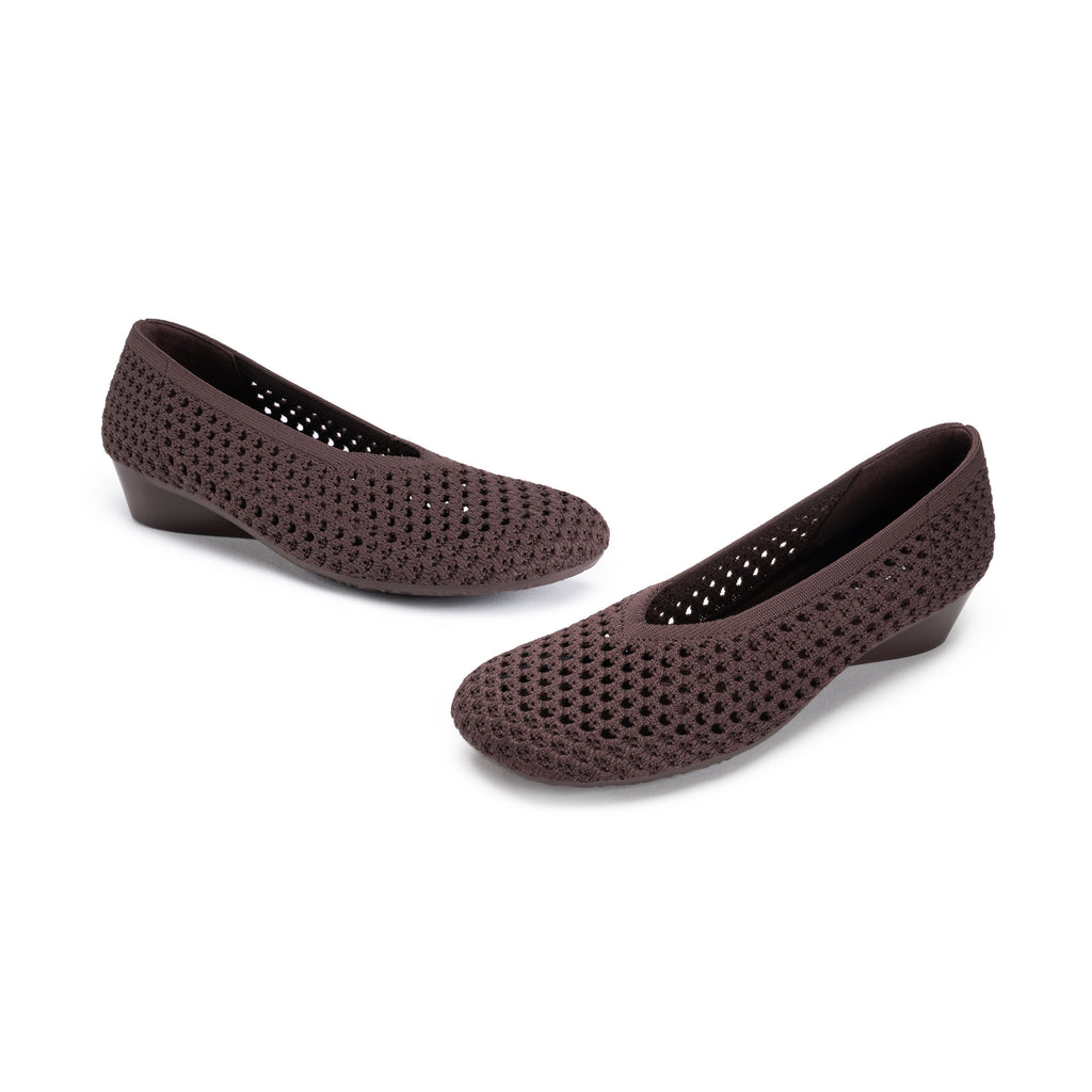 Heart Knit Slip-On Basic Ballet Flat