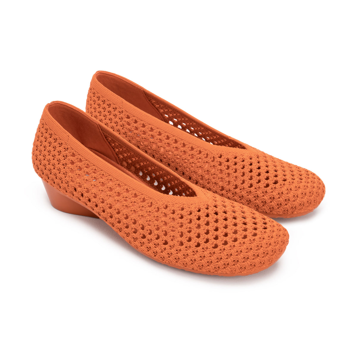 Heart Knit Slip-On Basic Ballet Flat