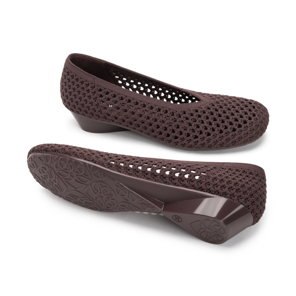 Heart Knit Slip-On Basic Ballet Flat