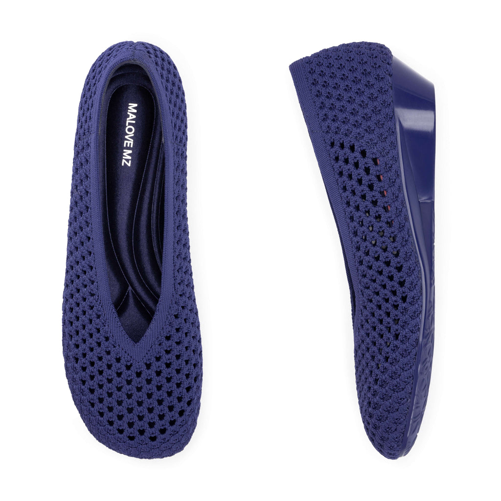 Heart Knit Slip-On Basic Ballet Flat