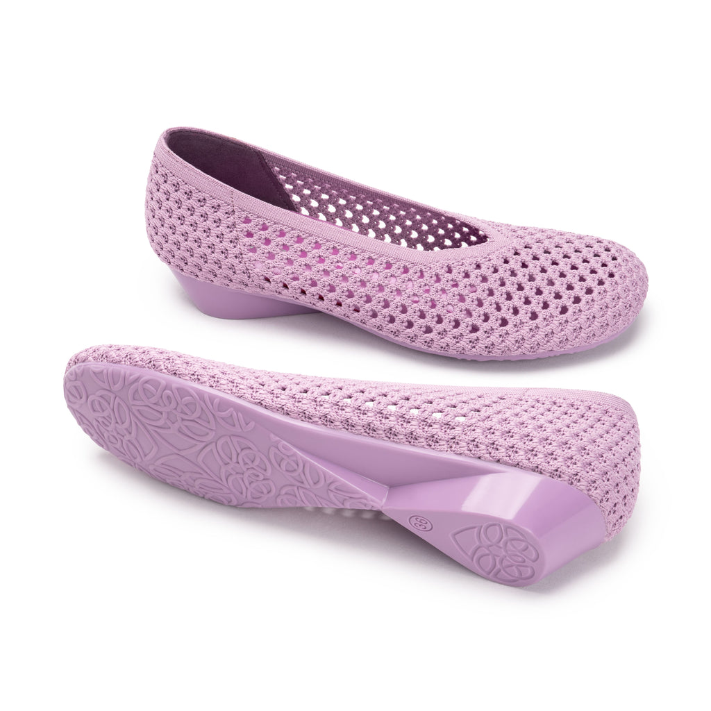 Heart Knit Slip-On Basic Ballet Flat