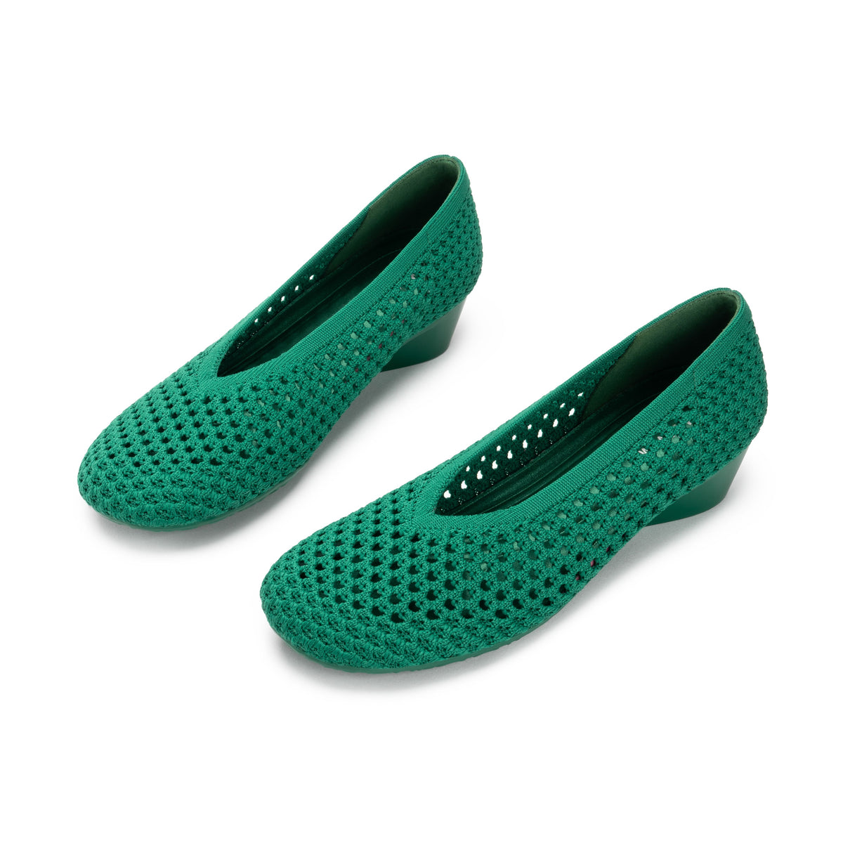 Heart Knit Slip-On Basic Ballet Flat