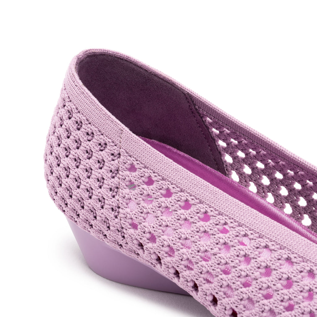 Heart Knit Slip-On Basic Ballet Flat