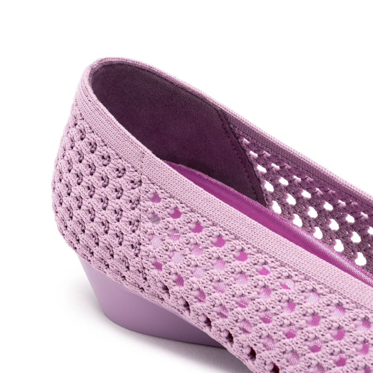 Heart Knit Slip-On Basic Ballet Flat