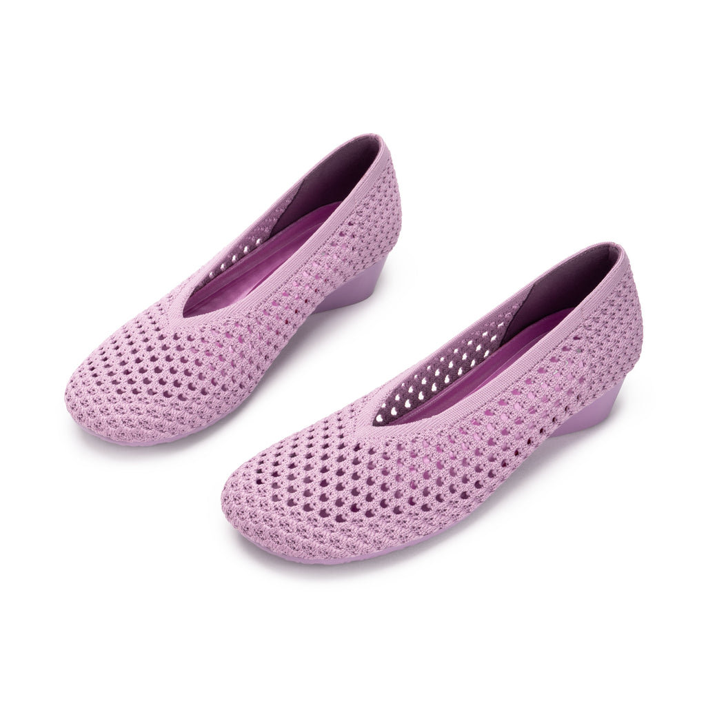 Heart Knit Slip-On Basic Ballet Flat