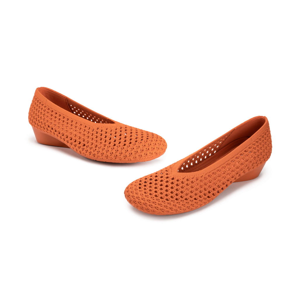 Heart Knit Slip-On Basic Ballet Flat