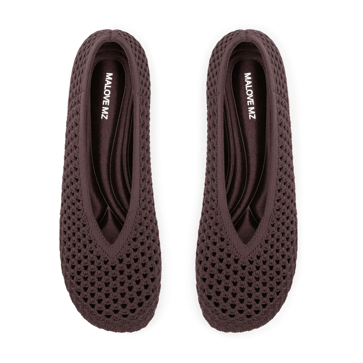 Heart Knit Slip-On Basic Ballet Flat