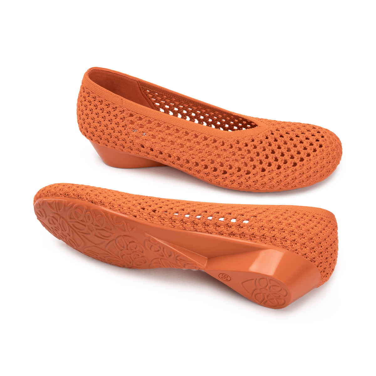 Heart Knit Slip-On Basic Ballet Flat