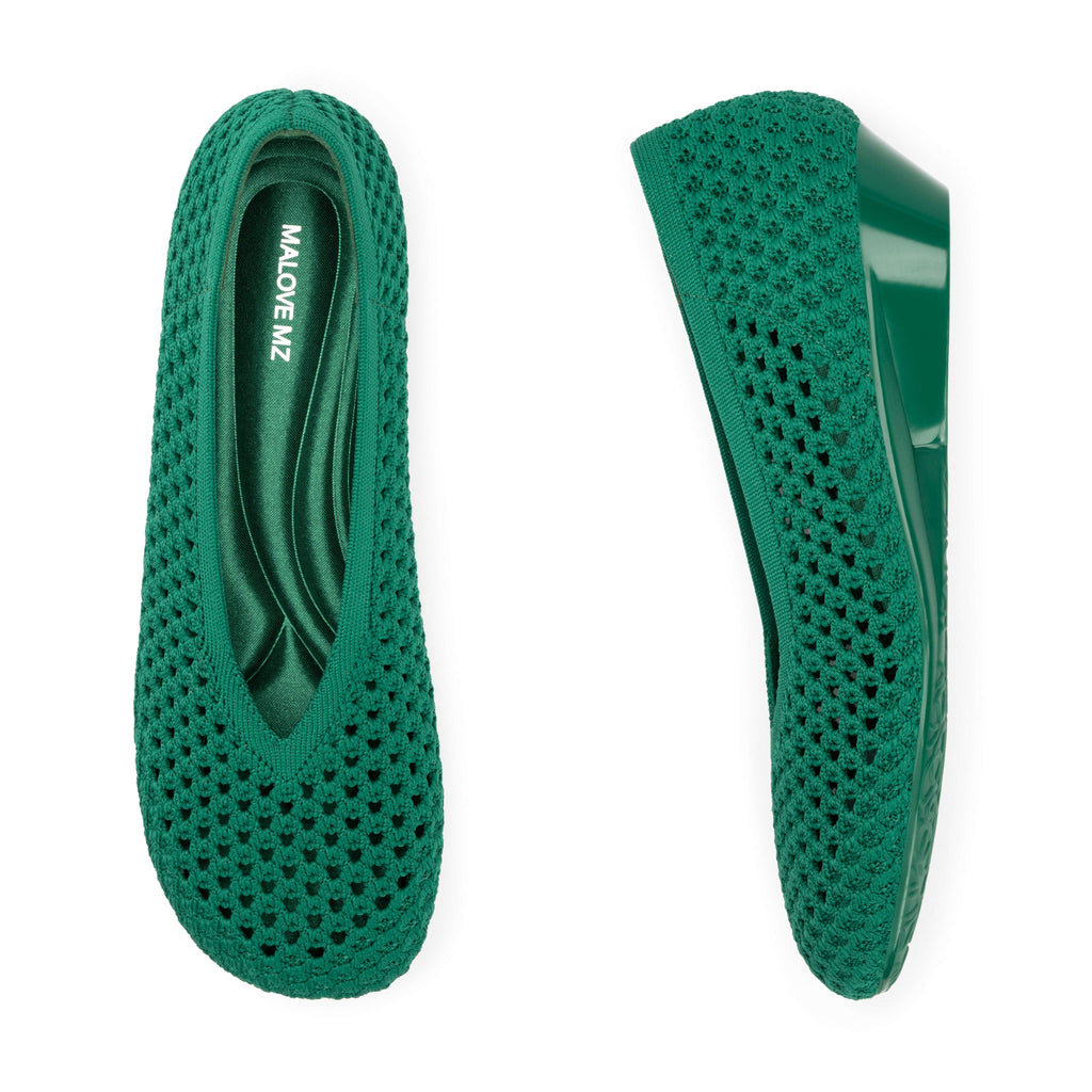 Heart Knit Slip-On Basic Ballet Flat