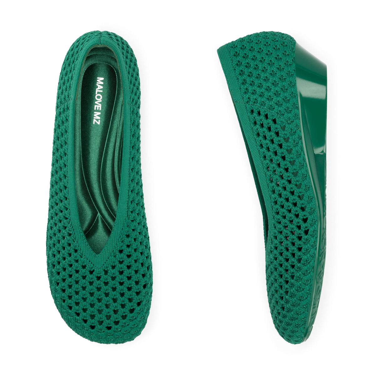 Heart Knit Slip-On Basic Ballet Flat