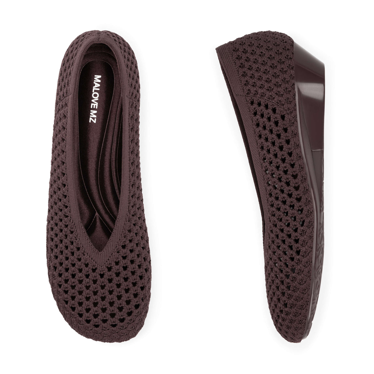Heart Knit Slip-On Basic Ballet Flat