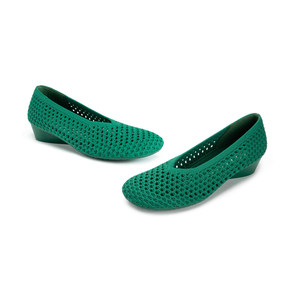 Heart Knit Slip-On Basic Ballet Flat