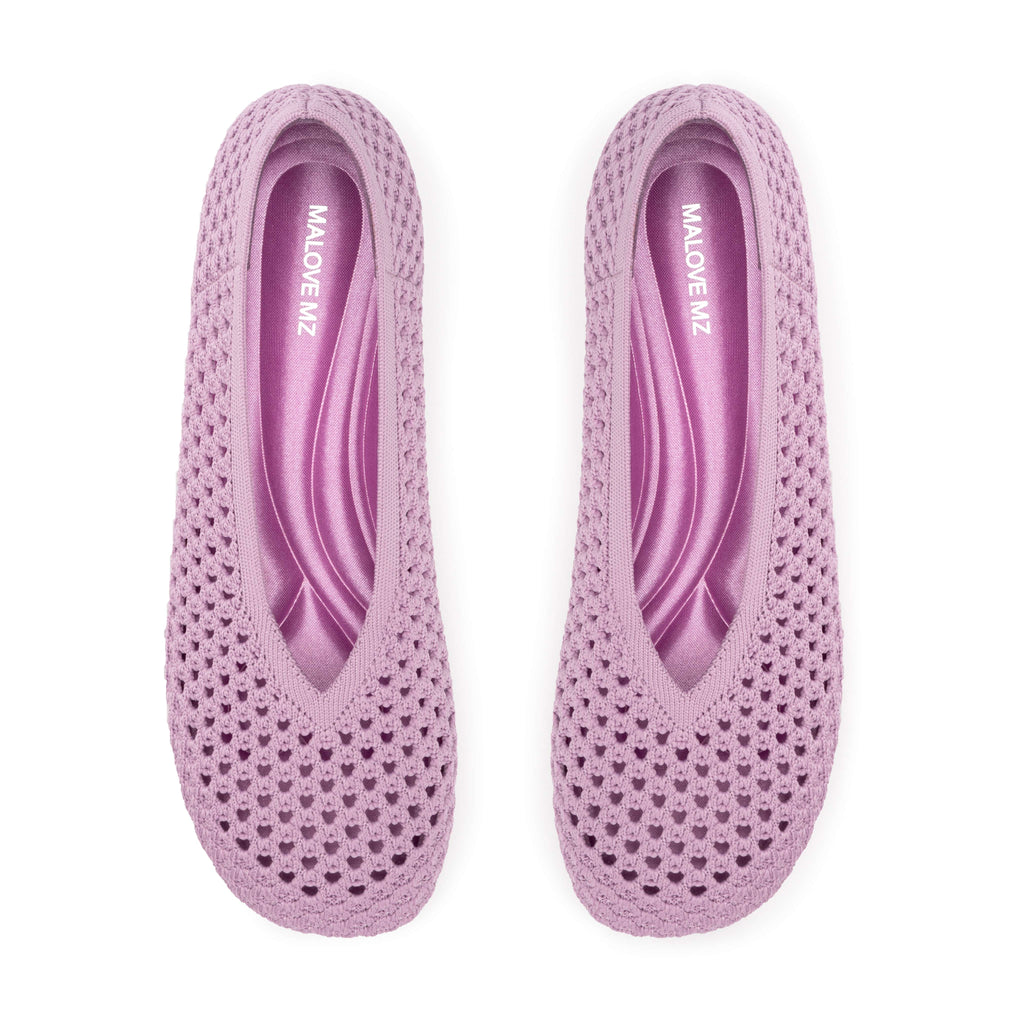 Heart Knit Slip-On Basic Ballet Flat