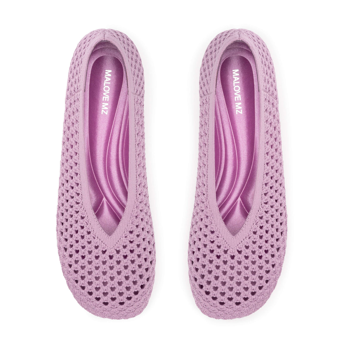 Heart Knit Slip-On Basic Ballet Flat