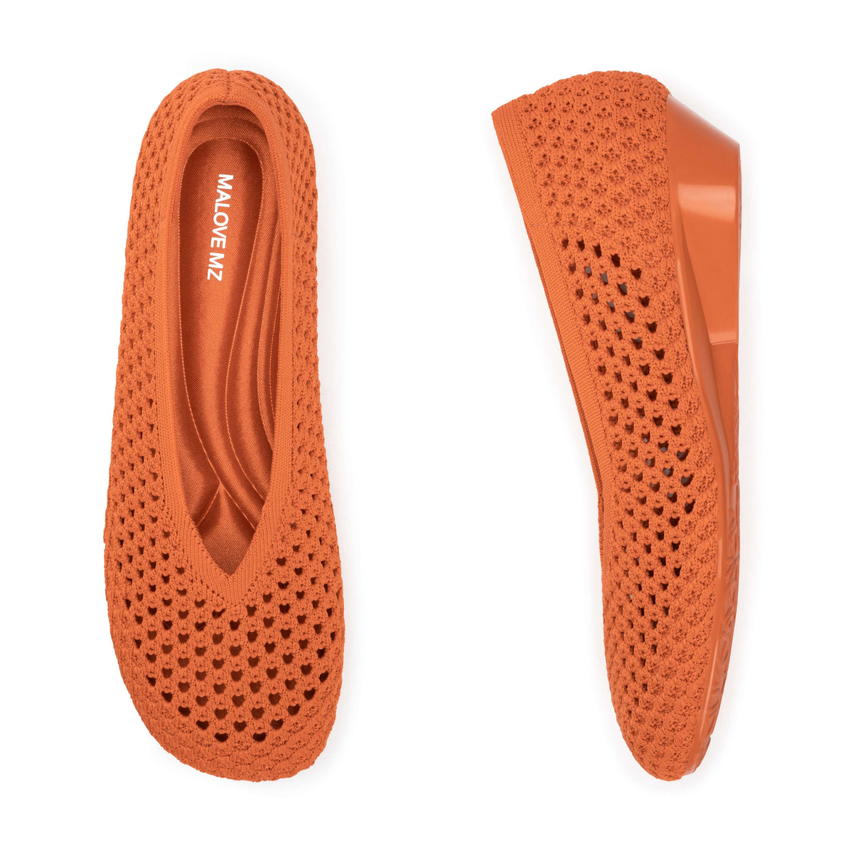 Heart Knit Slip-On Basic Ballet Flat