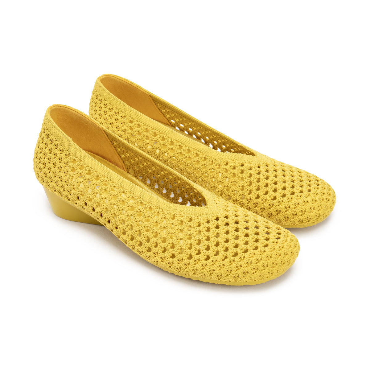 Heart Knit Slip-On Basic Ballet Flat