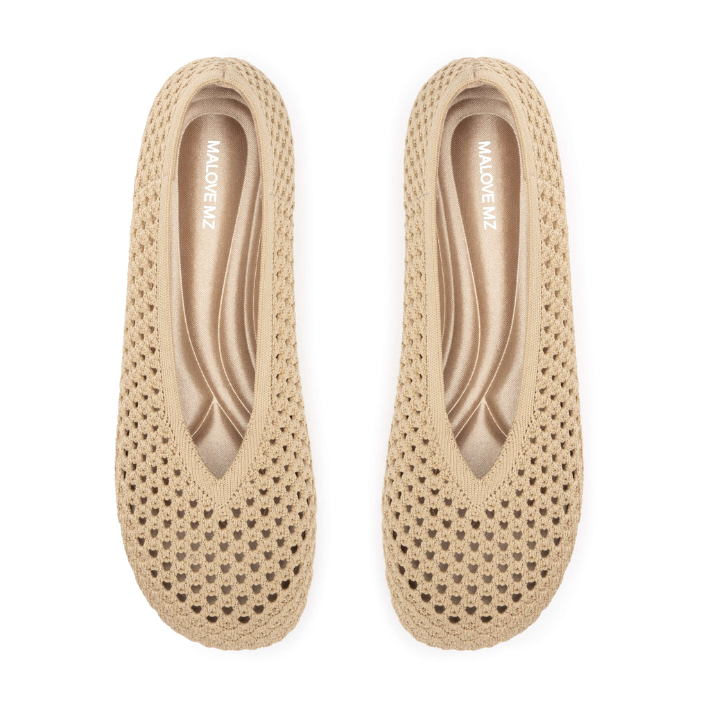 Heart Knit Slip-On Basic Ballet Flat