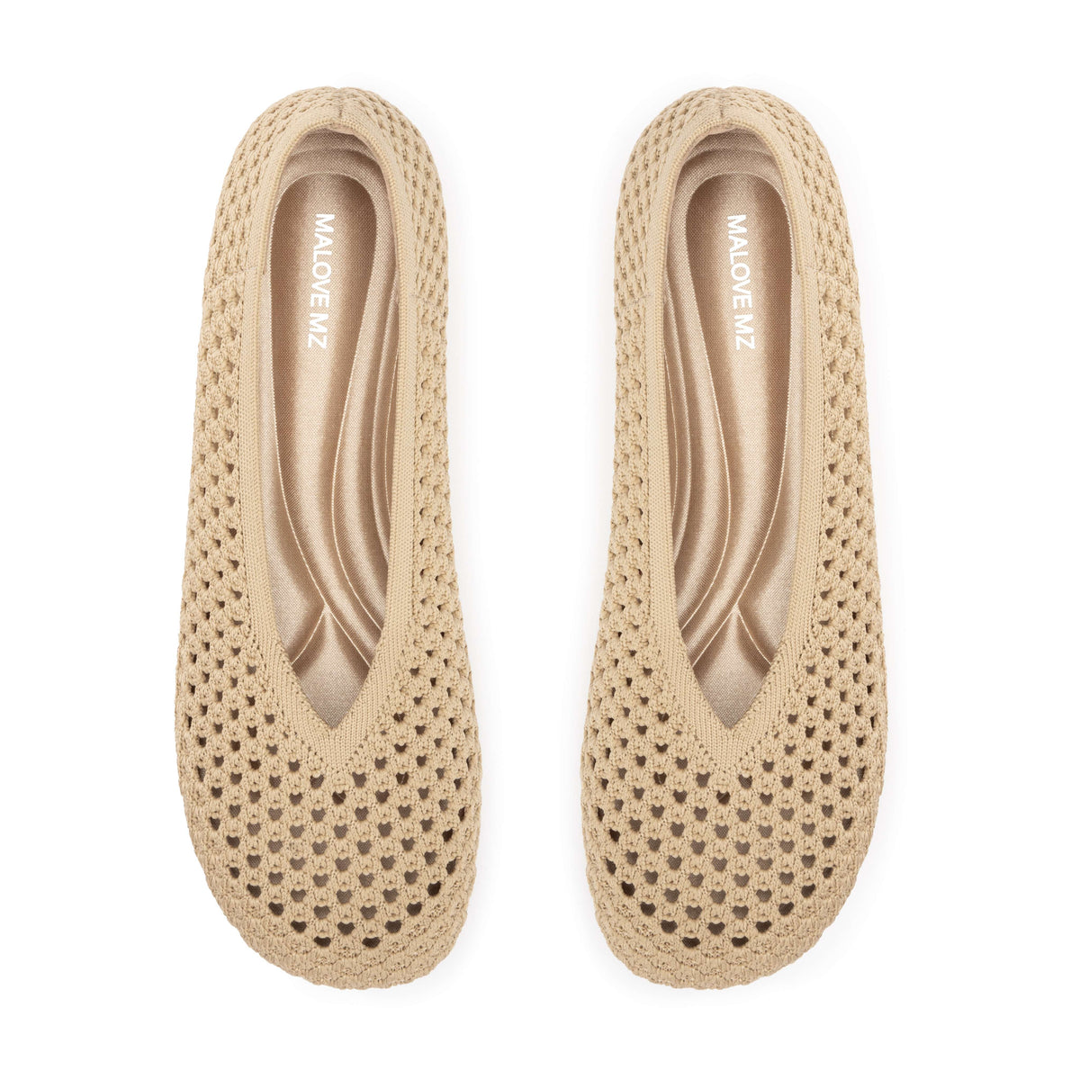 Heart Knit Slip-On Basic Ballet Flat