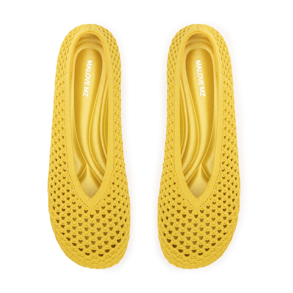 Heart Knit Slip-On Basic Ballet Flat