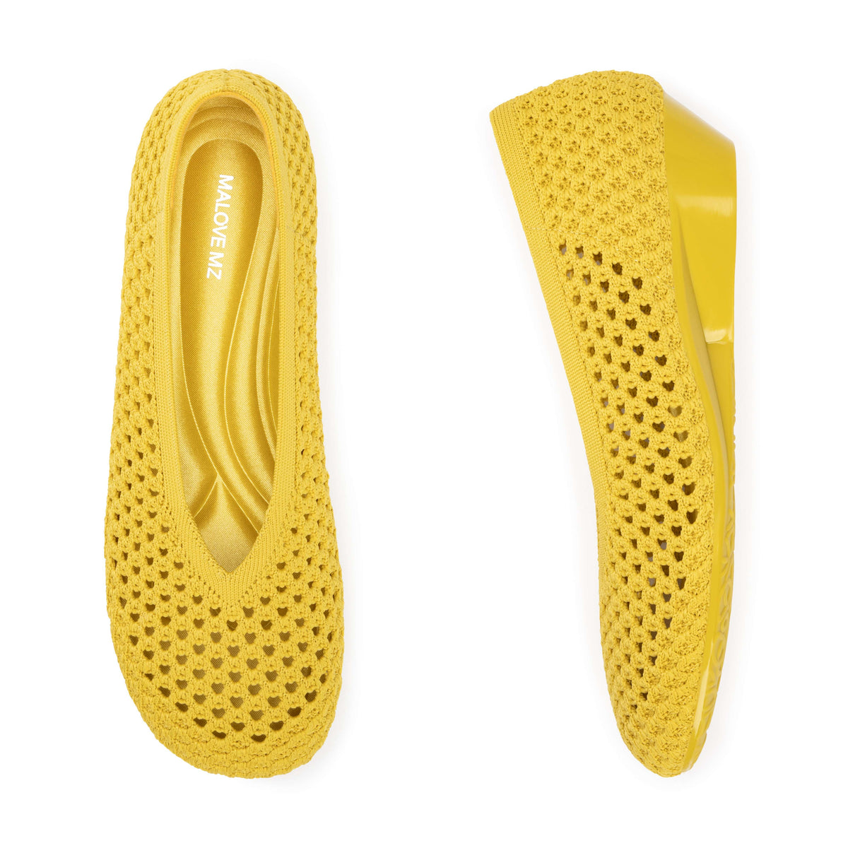 Heart Knit Slip-On Basic Ballet Flat