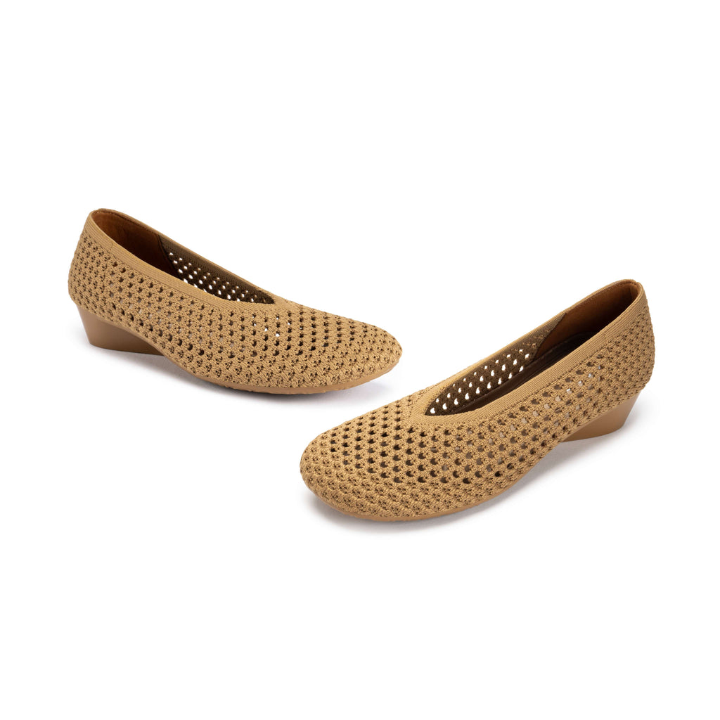 Heart Knit Slip-On Basic Ballet Flat