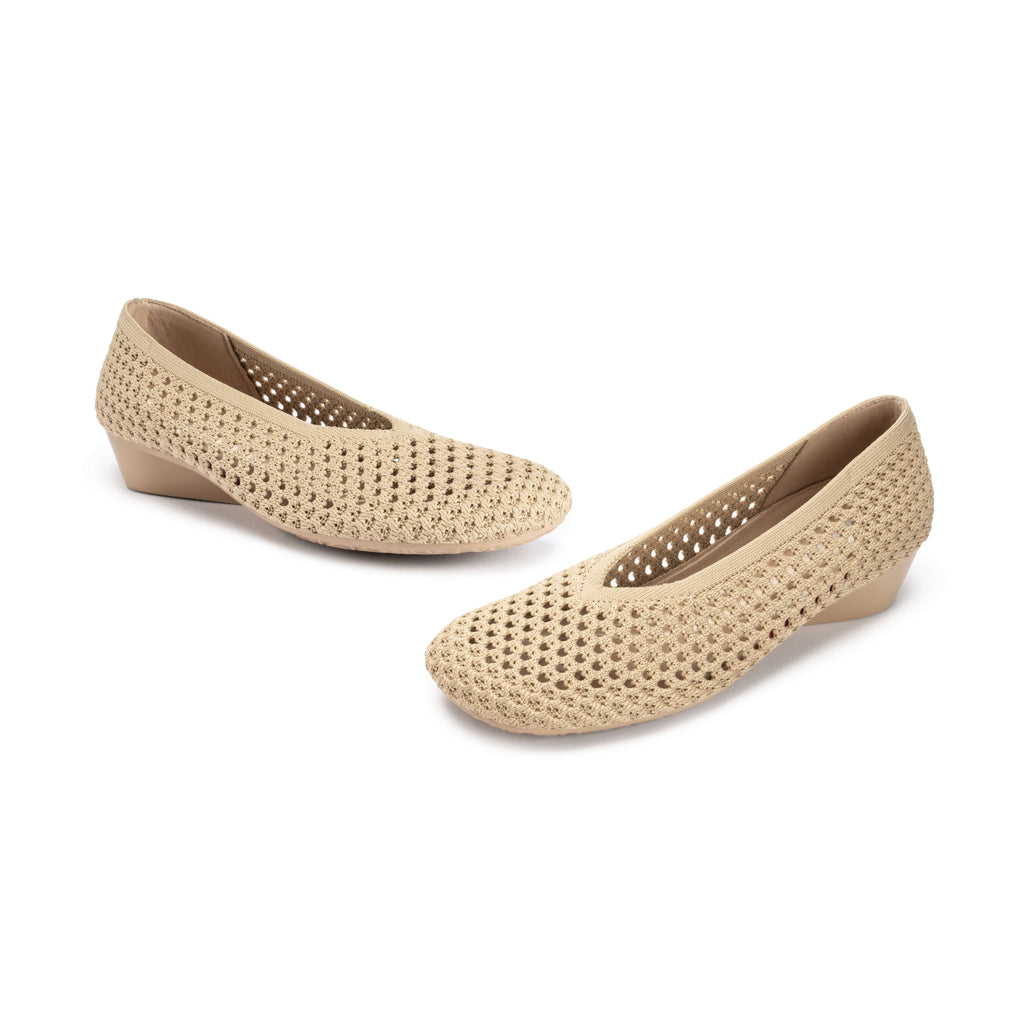Heart Knit Slip-On Basic Ballet Flat
