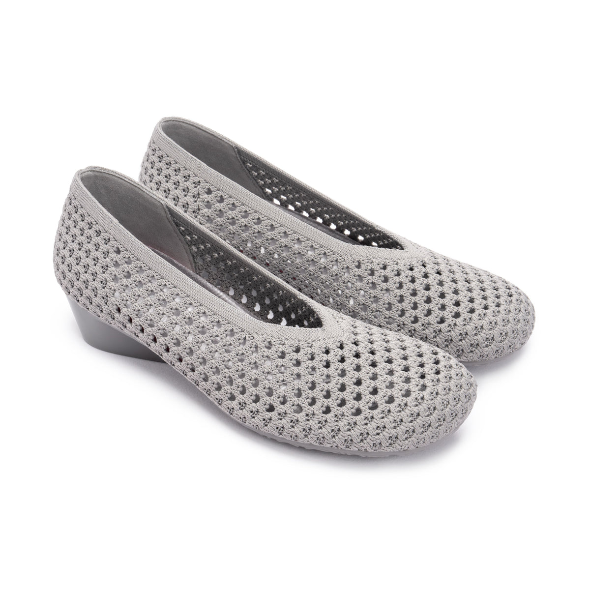 Heart Knit Slip-On Basic Ballet Flat