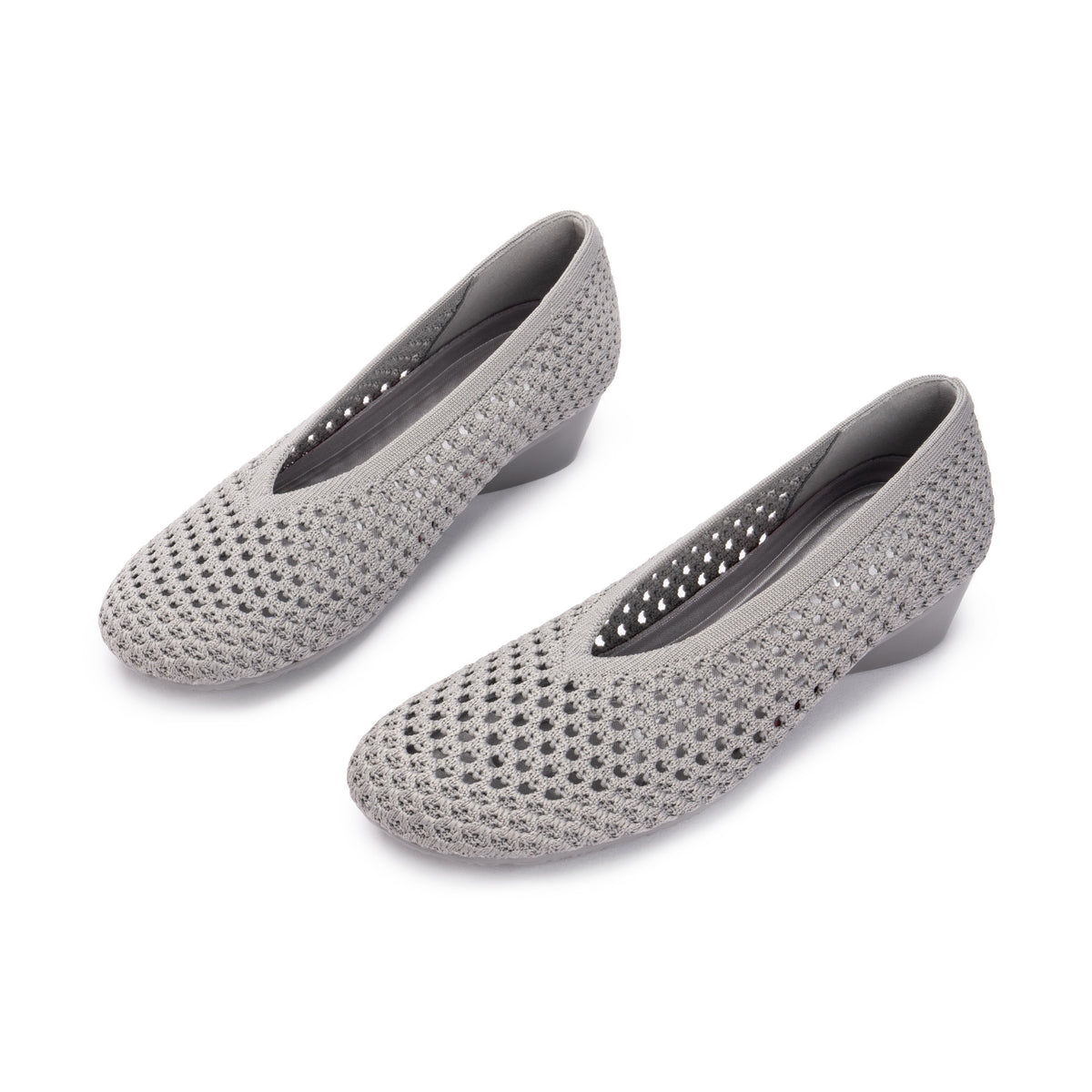 Heart Knit Slip-On Basic Ballet Flat