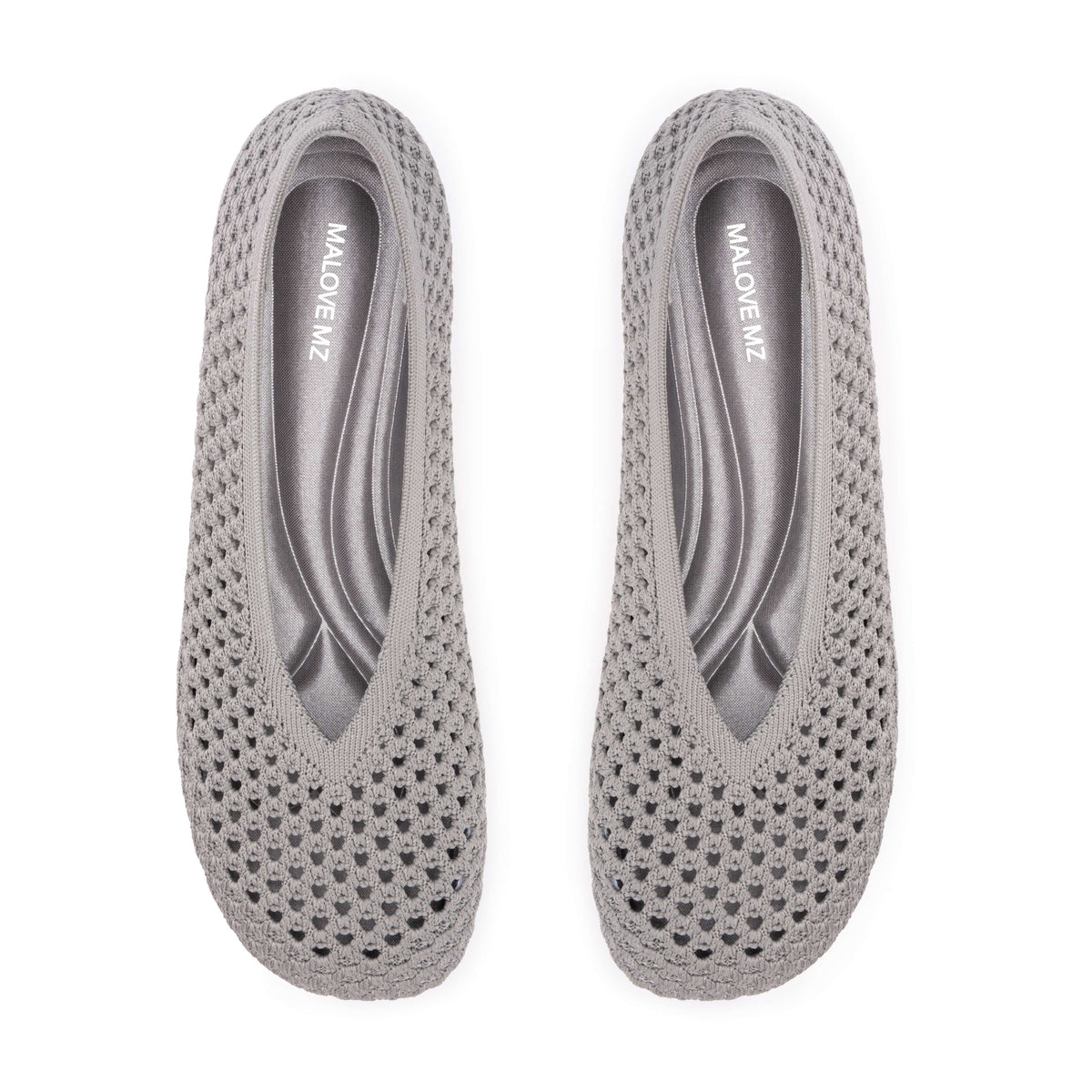 Heart Knit Slip-On Basic Ballet Flat