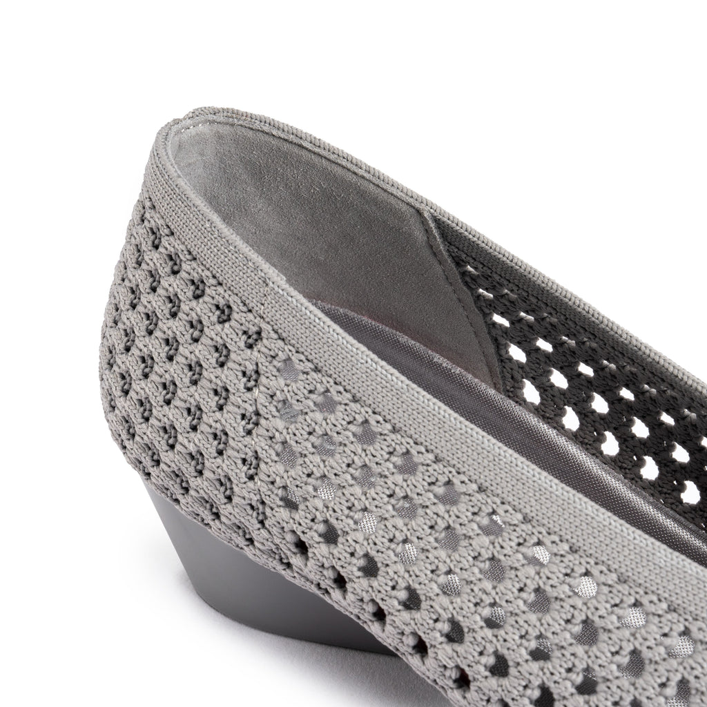 Heart Knit Slip-On Basic Ballet Flat