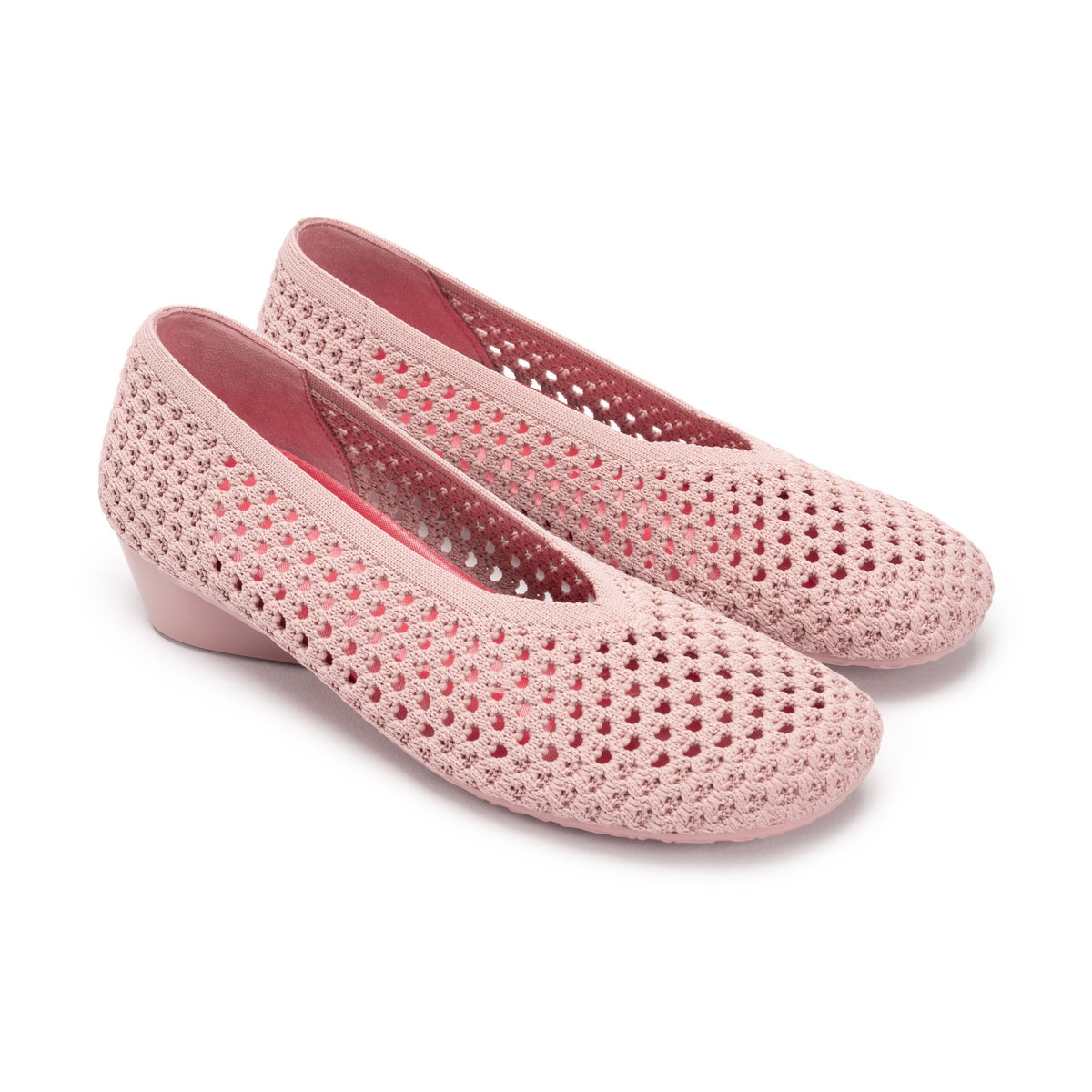 Heart Knit Slip-On Basic Ballet Flat