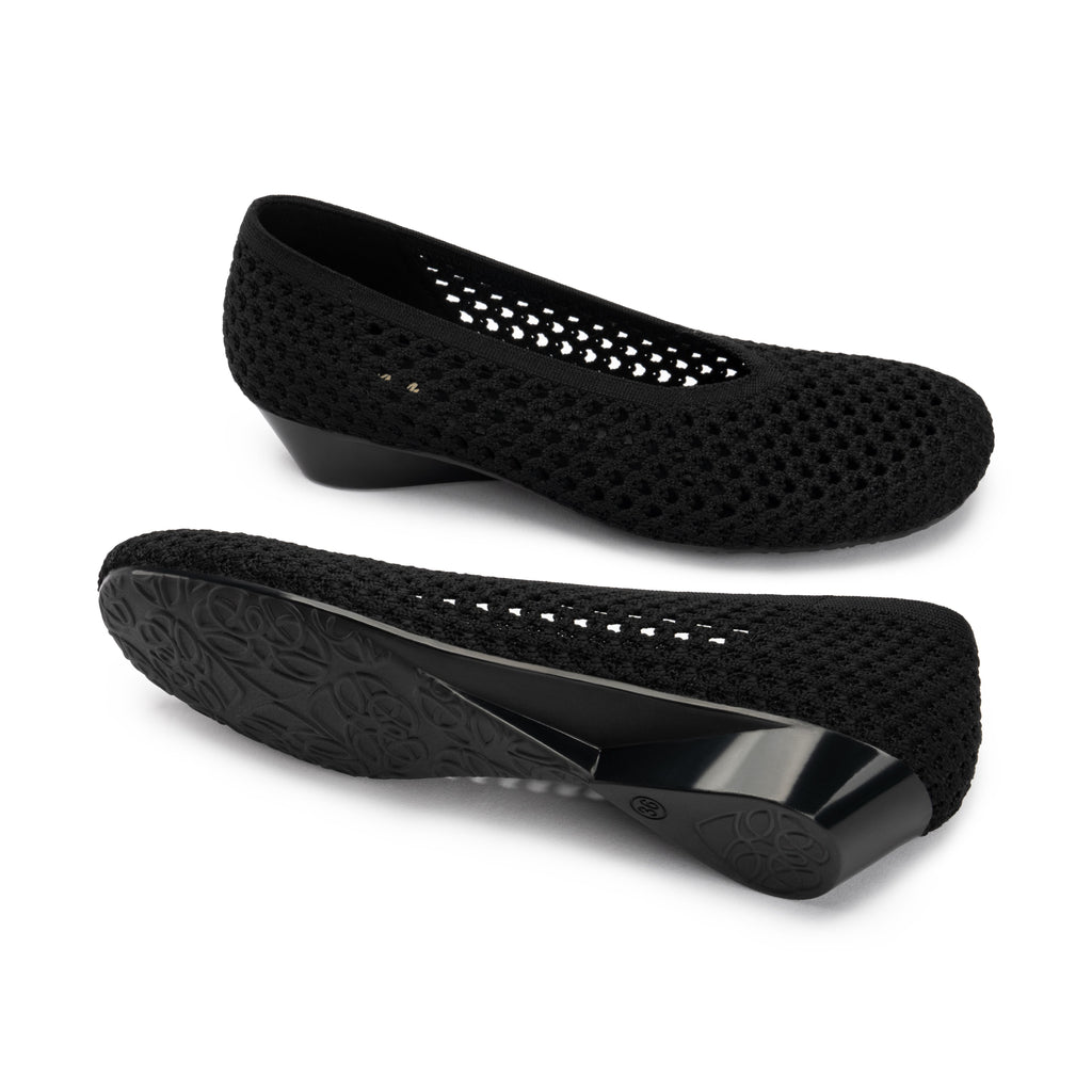 Heart Knit Slip-On Basic Ballet Flat