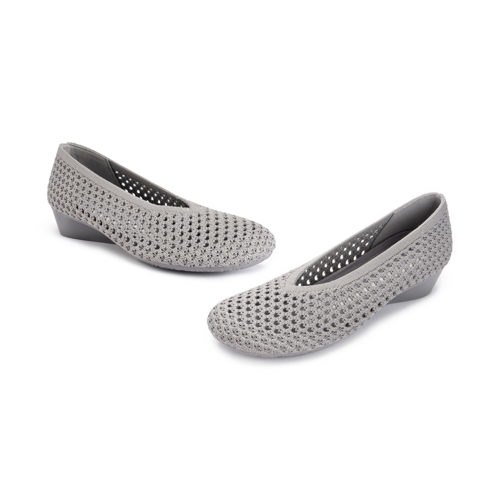 Heart Knit Slip-On Basic Ballet Flat