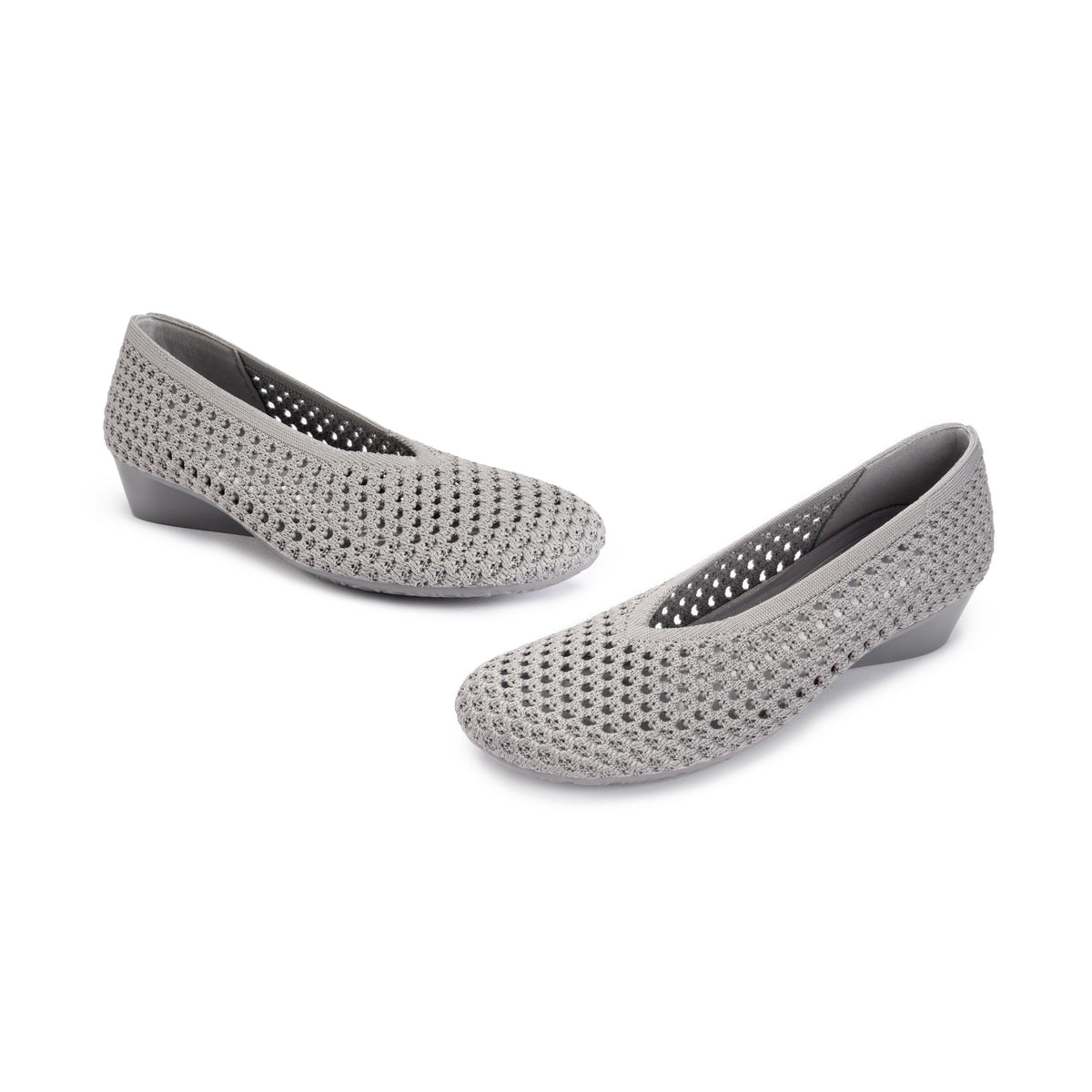 Heart Knit Slip-On Basic Ballet Flat