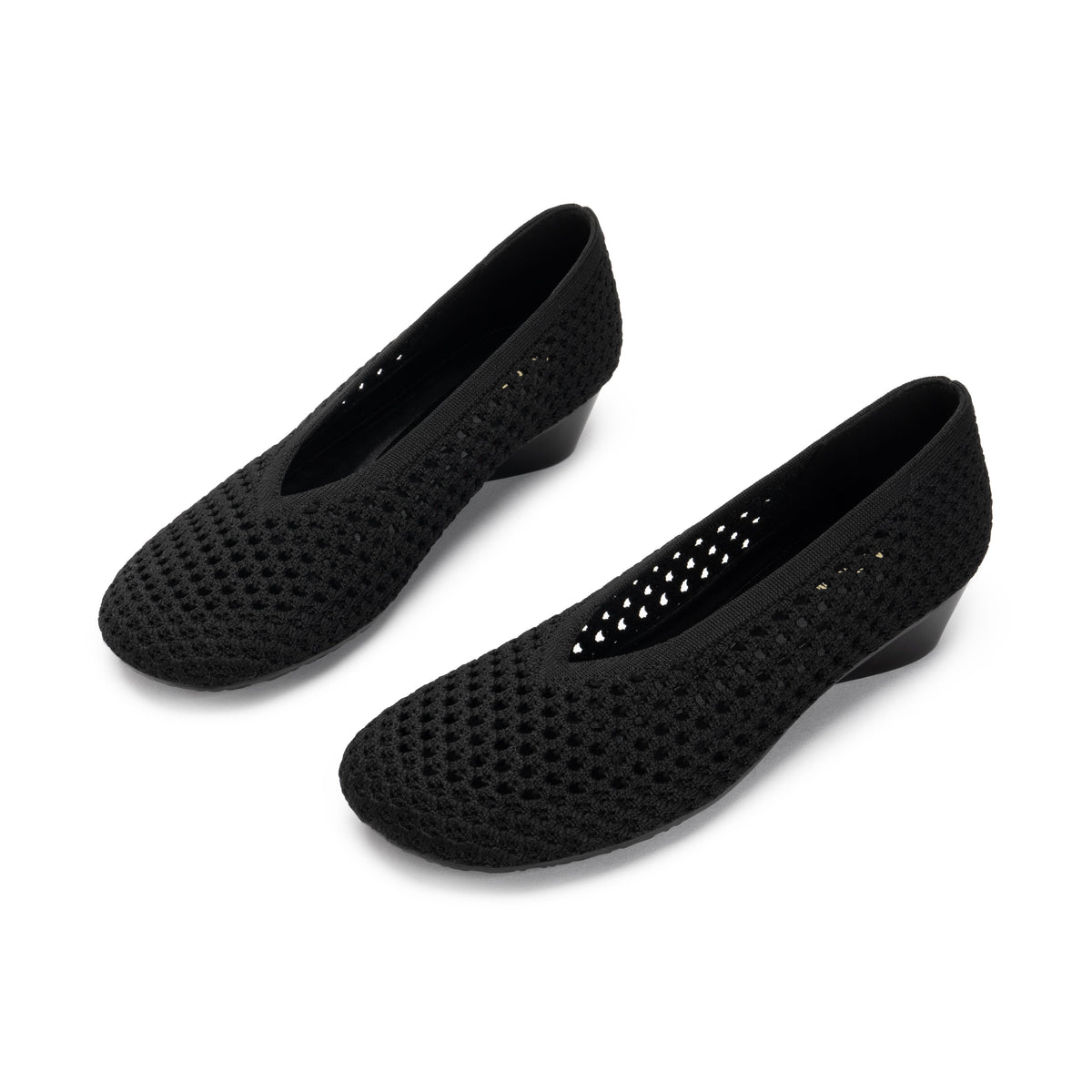 Heart Knit Slip-On Basic Ballet Flat
