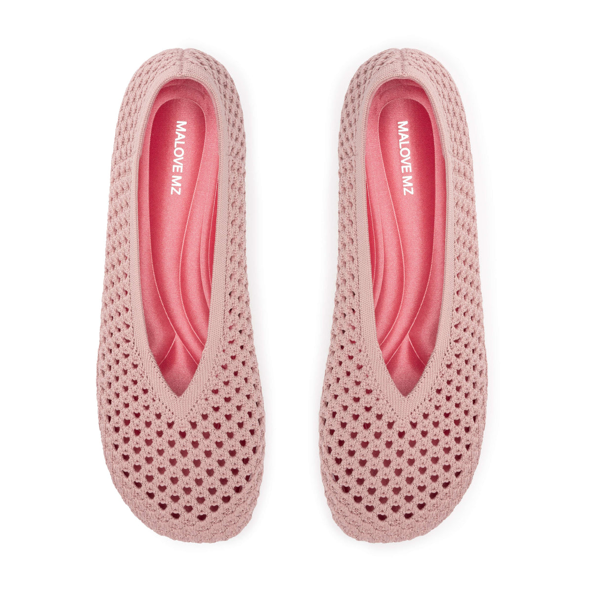 Heart Knit Slip-On Basic Ballet Flat
