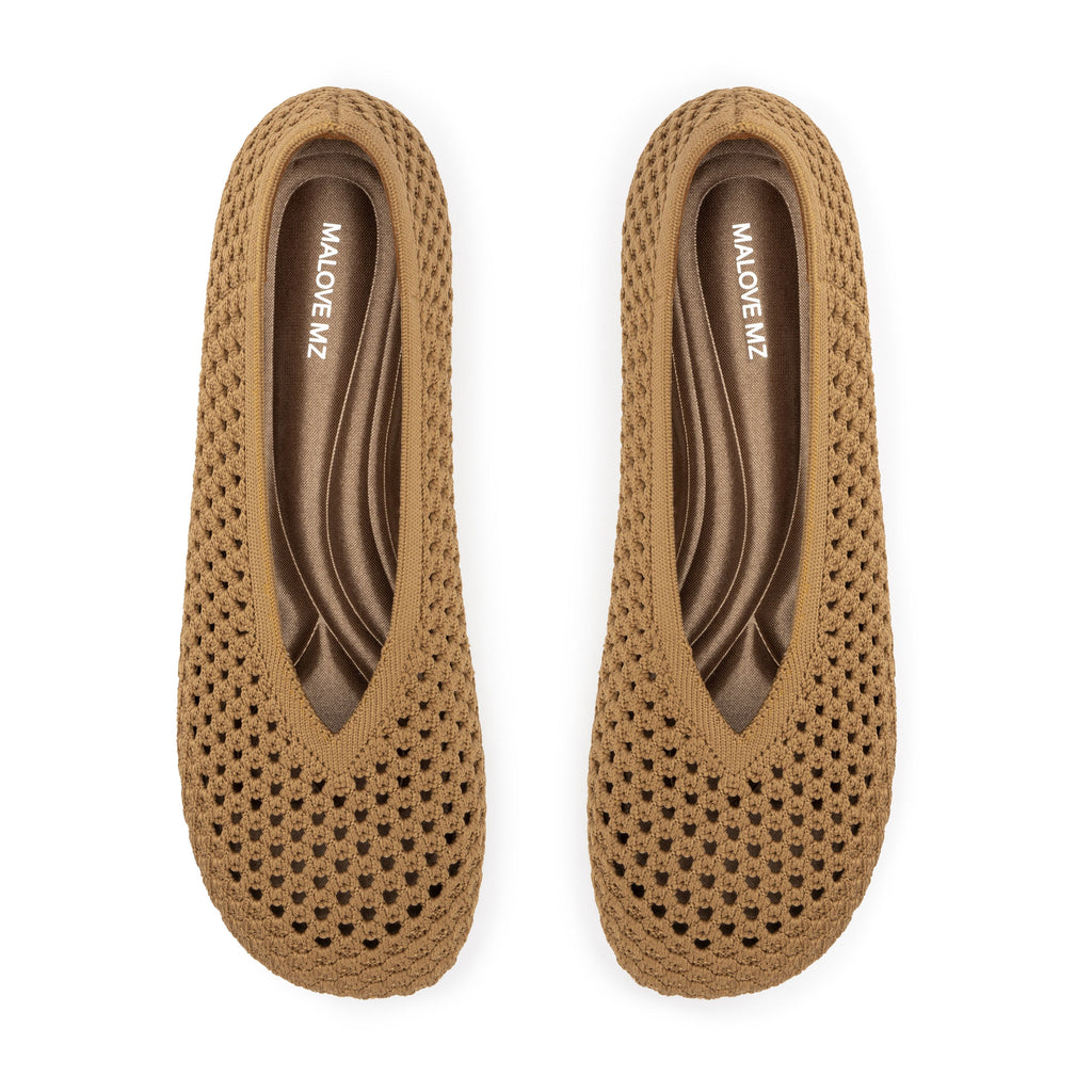 Heart Knit Slip-On Basic Ballet Flat