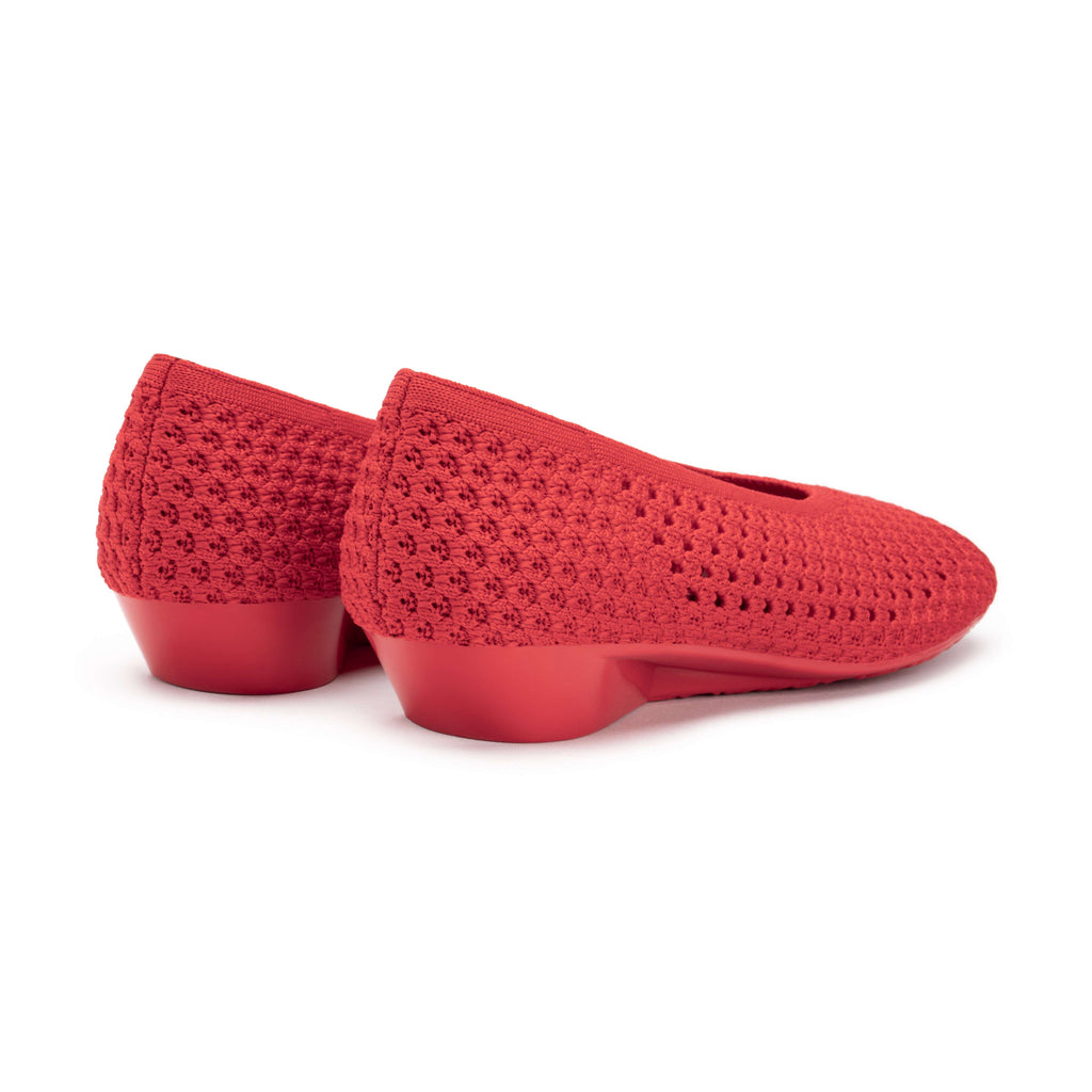 Heart Knit Slip-On Basic Ballet Flat