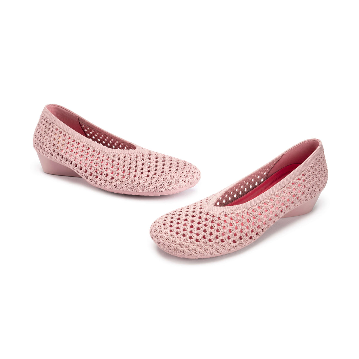 Heart Knit Slip-On Basic Ballet Flat